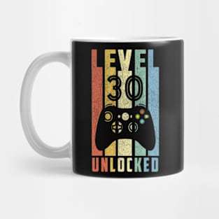 Level 30 Unlocked  30th Video Gamer Birthday Men Mug